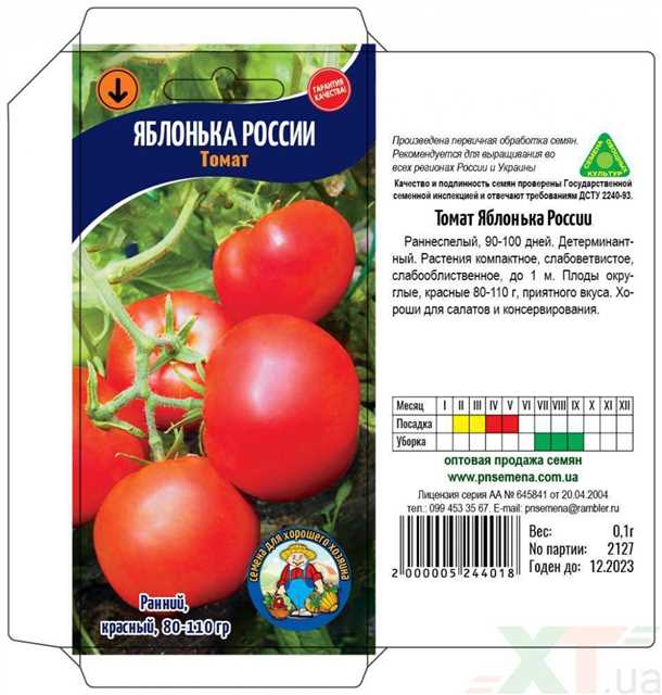 Характеристика томатов сорта "Яблонька России" - реальные описание ...